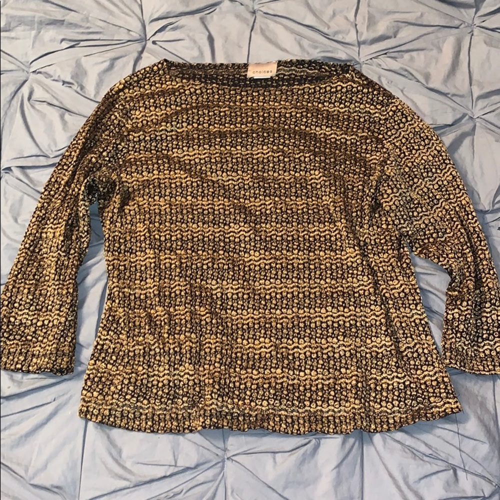 3/4 Length Sleeve Sparkly Top